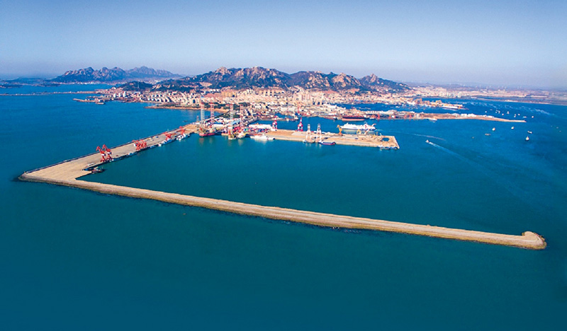 (华东明珠8客滚船)荣成口岸办提供(石岛新港散货码头)荣成口岸办提供